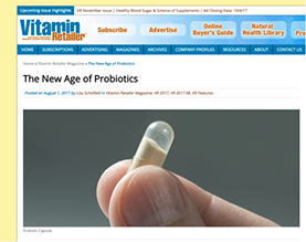 "The New Age of Probiotics" Vitamin Retailer