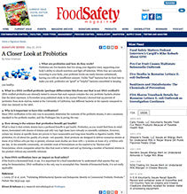 A Closer Look at Probiotics FoodSafety Magazine