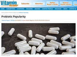 Probiotic Popularity Vitamin Retailer